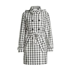 Jane Post $495 Vichy Check Double Breasted Trench Coat Women’s Medium NWT